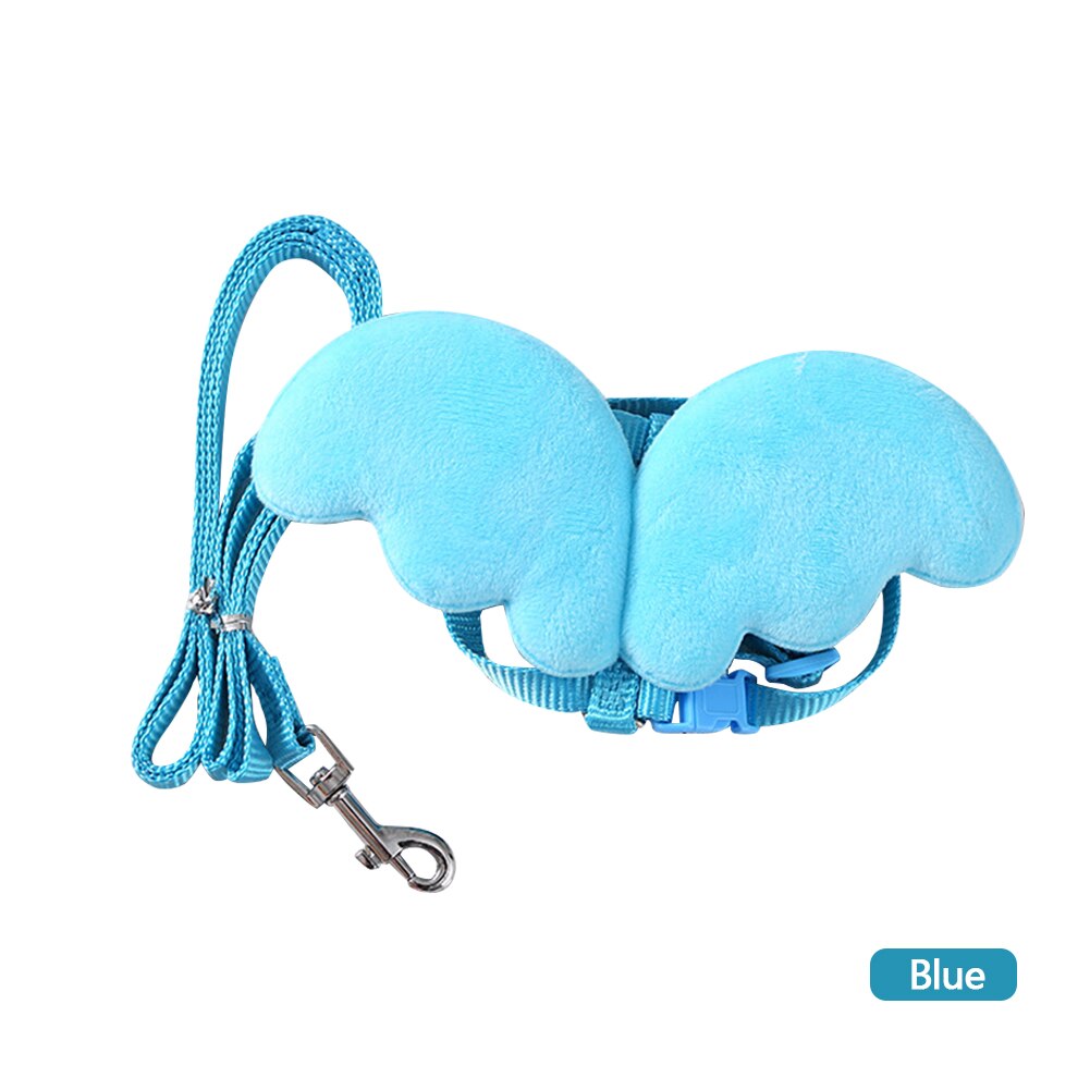 Correa transpirable para gatos, conejos, patos y aves de corral, arnés para mascotas con entrenamiento a juego para caminar, ganso y pato: Blue-S