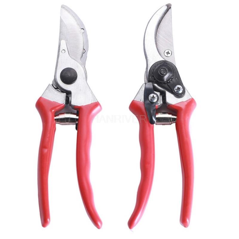 Tijeras de jardinería con mango rojo, herramienta para cortar frutas, granja, jardín, recolección de frutas, flores, agricultura