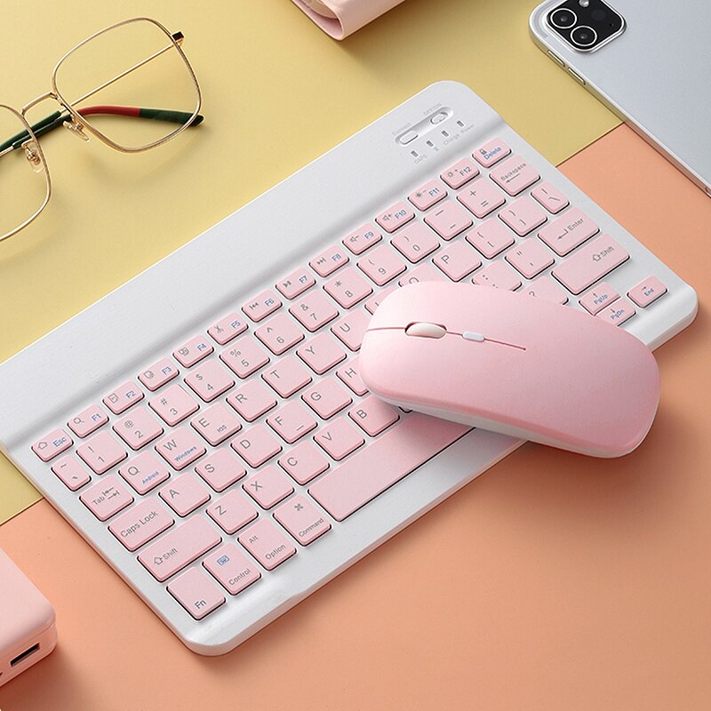 10- inch press sn draagbare tablet bluetooth toetsenbord en muis set, voor xiaomi huawei ipad toetsenbord muis