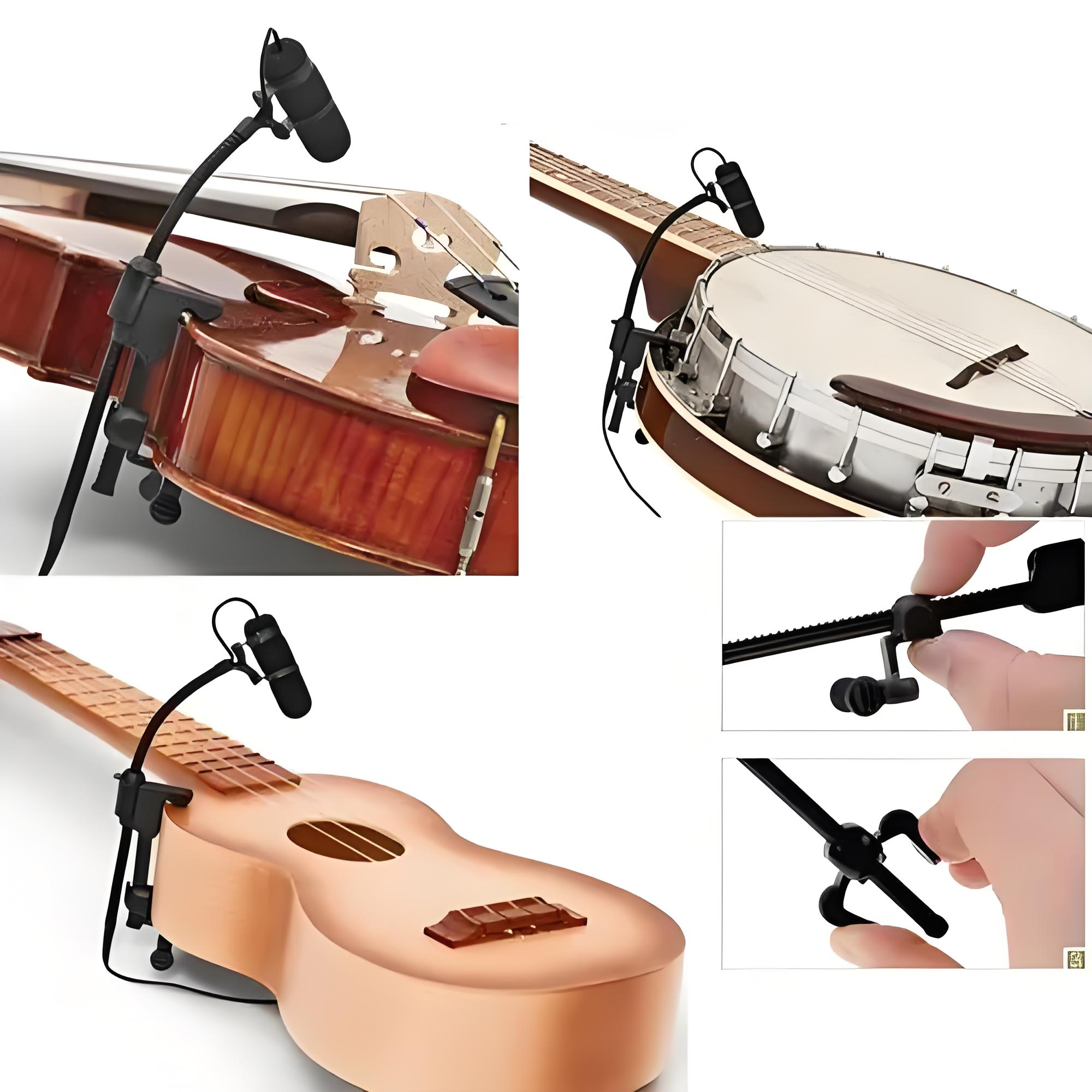 M100G Gutiar Mikrofon Clip, Gitarre Instrument Halter Halterung für Gitarre Mikrofon Gesang und Spielen