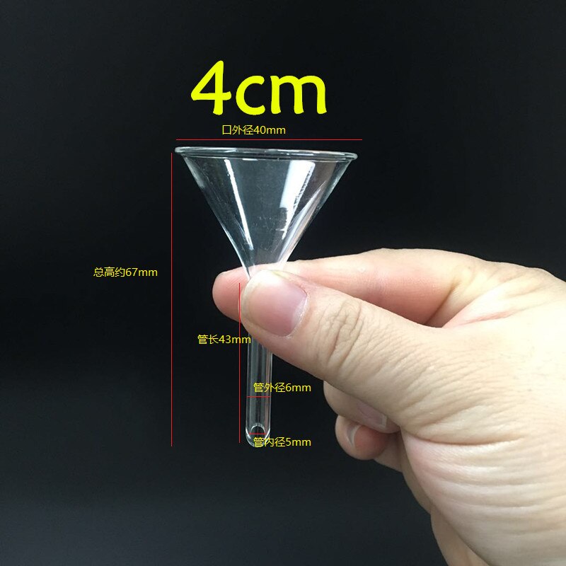 2pcs/set Glass Triangle Funnel High Borosilicate Separator Funnel 30mm/40mm/50mm/75mm