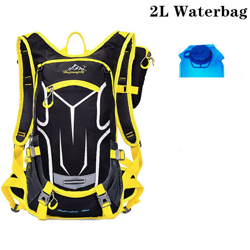 18L Motorcycle Backpack Cycling Bag Waterproof Shoulders Climbing Camping Hiking Backpack Motocross Racing Bags: Brown