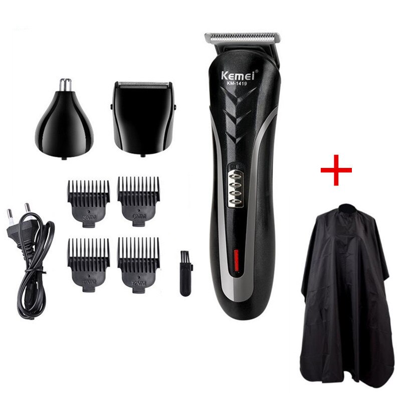Cortador de pelo eléctrico multifunción 9 en 1 con enchufe europeo, cortador de barba y pelo, máquina cortadora de pelo 20 #51: B With Cape
