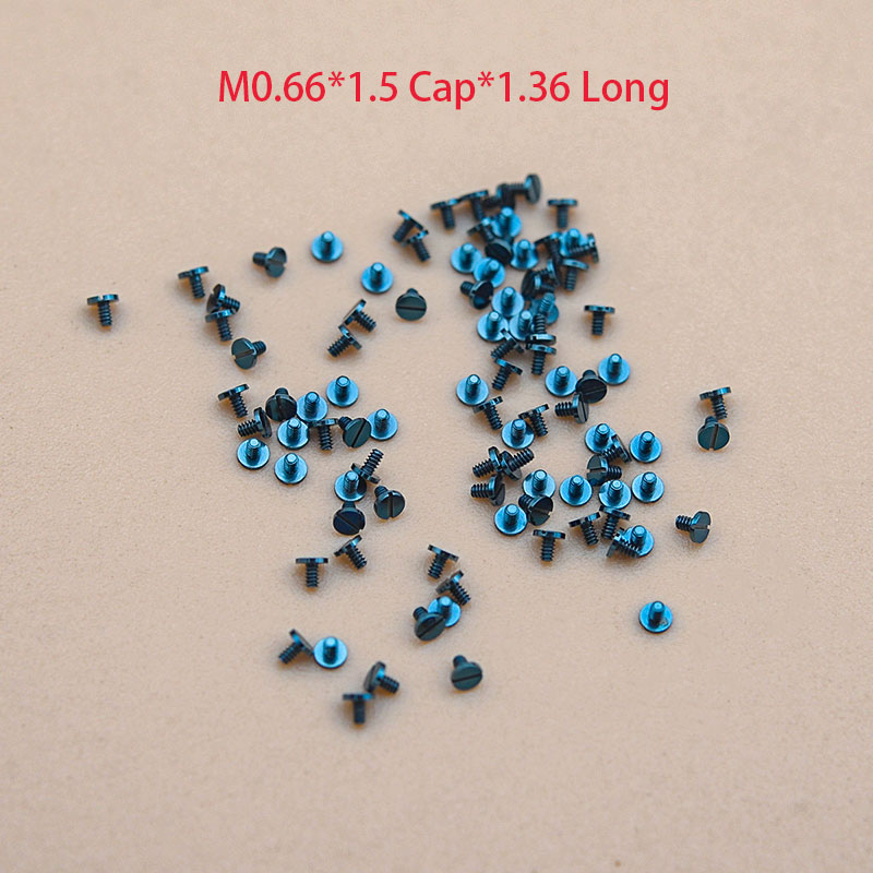 Blå skrue  m0.7*1.5 hetter *1.4mm lange mekaniske urverk tilbehør til klokker, reparasjonsdeler, ettermarkedsutskiftninger