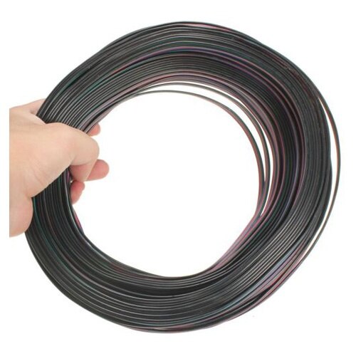 4 Pin Wire Extension Connector Cable Cord For LED RGB Strip 3528 5050 Connector Colourful 50M