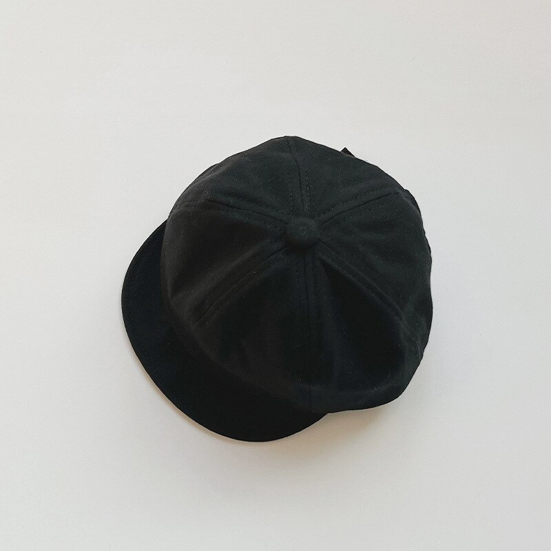 Forår sommer baby hat ensfarvet baby pige dreng solhat justerbar børn baseball kasket blød bomuld børn fisherman bucket cap: Stil 3