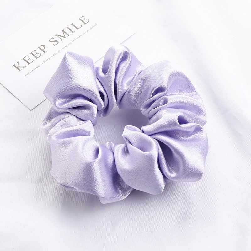 Scrunchies de satén de Color sólido de Corea para mujeres, coletero saten pelo mujer gomas de pelo saten negro y rojo coleteros de seda satin scrunchies cuerda para el cabello, tocado: Rojo