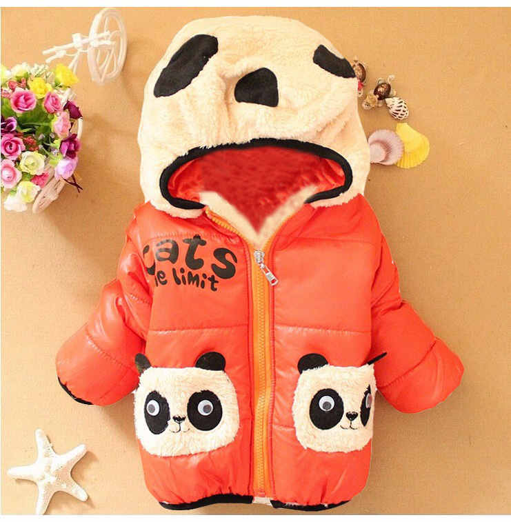 Winter Kids Meisjes Leuke Panda Patroon Jas Baby Jongens Jas Warm Katoen Hooded Bovenkleding Voor Meisjes Kinderen Kleding