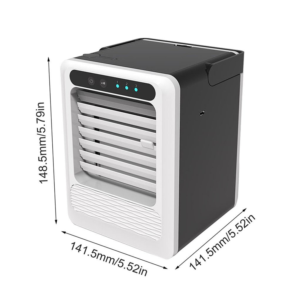 7 lys usb mini bærbart klimaanlæg luftkøler ventilator skrivebordsplads køler personligt rum luftkøler ventilator til værelse hjem 1hp
