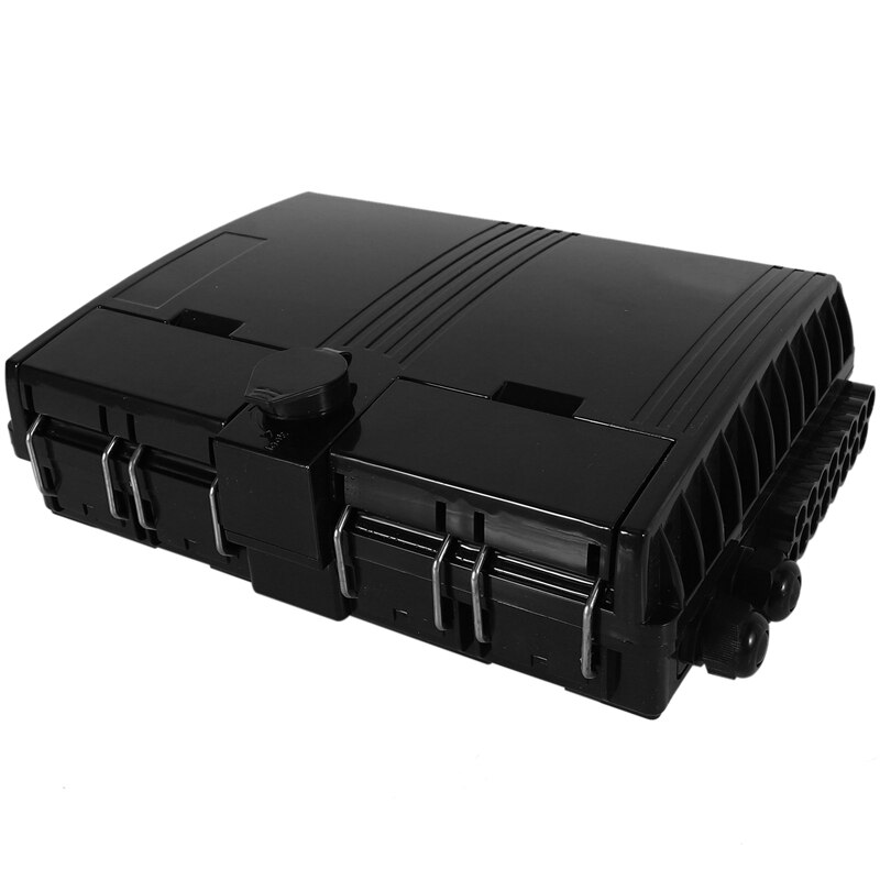 16 Core Fiber Optic Termination Box 16 Port Optical Fiber Distribution Box 2X16 Core FTTX Fiber Optic Box Splitter Box Black: Default Title