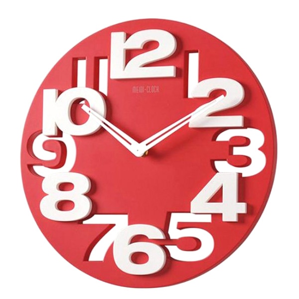 Novelty Hollow-out 3D Big Digits Kitchen Home Office Decor Round Shaped Wall Clock Art Clock: 3