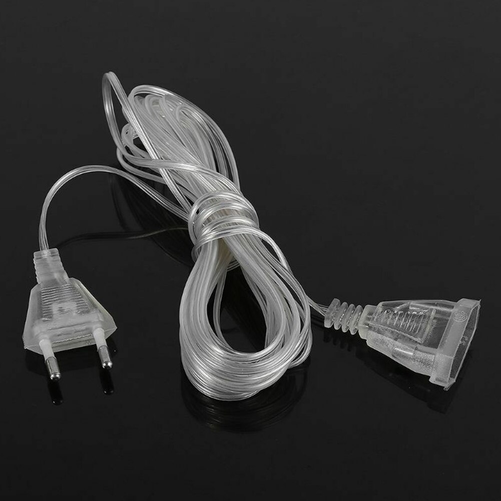 5m forlængerledning julelys strømforlængerkabel bryllup udendørs led string eu standard holdbar vandtæt