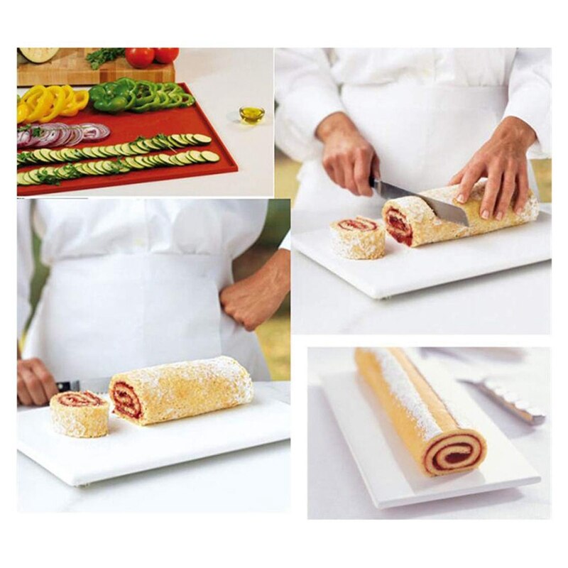 2 Pcs Swiss Roll Cake Mat Flexible Baking Tray Silicone Cookies Mold
