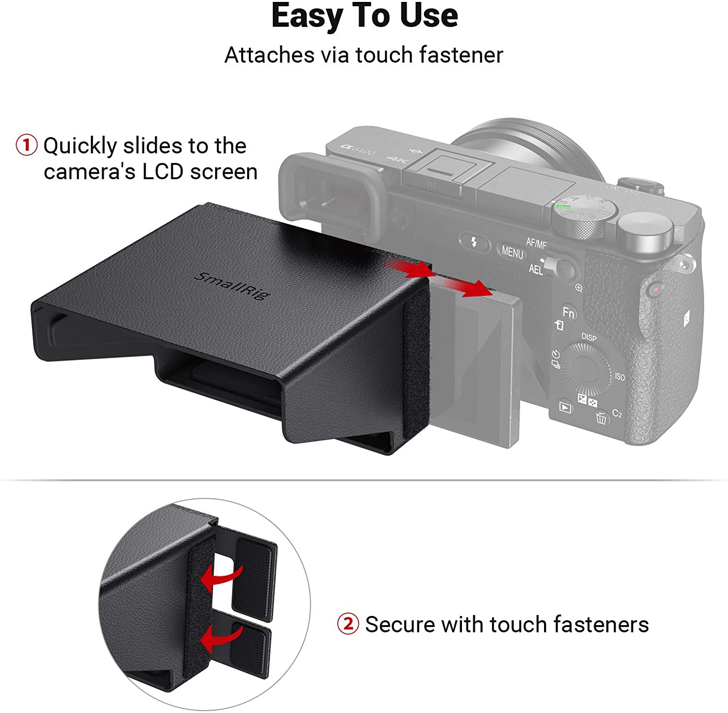 Smallrig Lcd Zon Shield Hood Voor Sony A6000/A6100/A6300/A6400/A6500/A6600 Camera Kooi screen Monitor Zonnekap-2823