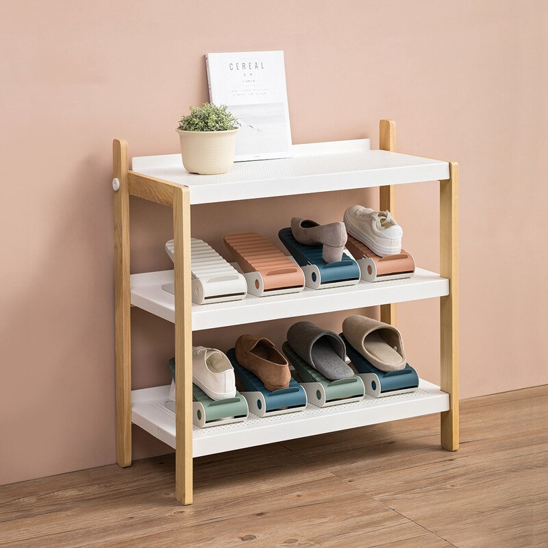 Shoe Storage Rack Household Storage Dust-proof Slipper Rack Shoe Cabinet Partition Layered Rack Adjustable Shoe Bracket Rack