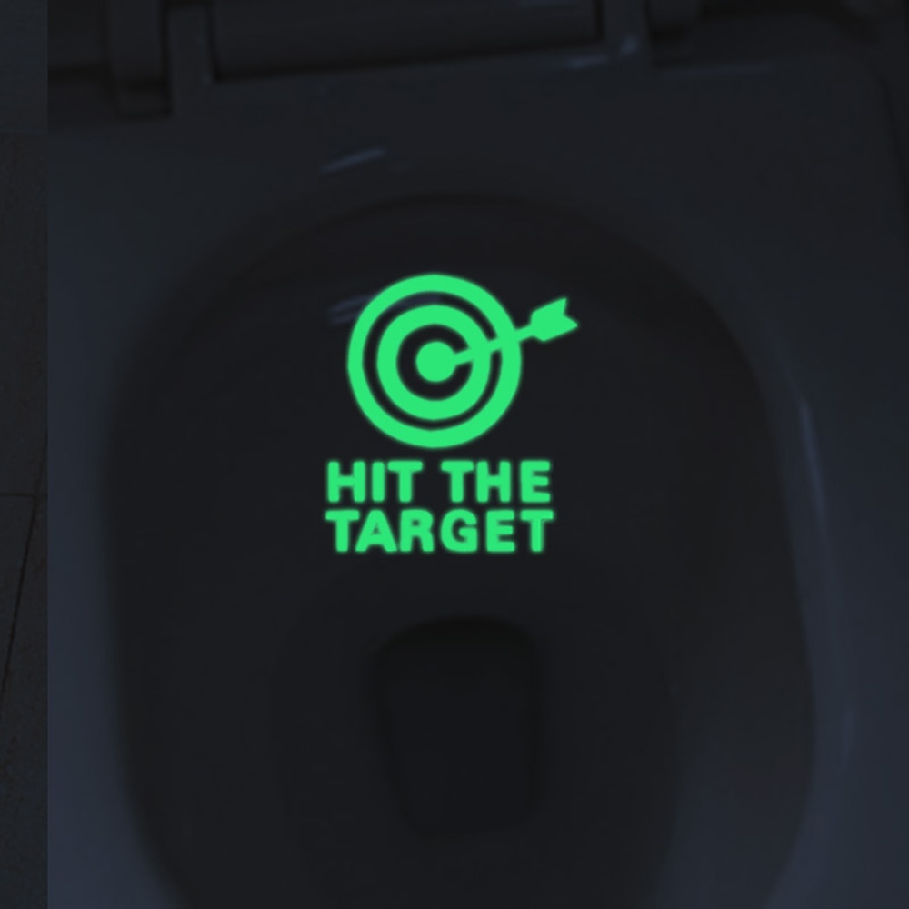 Luminous Toilet Wall Sticker Funny Face Letter Glow Stickers for Toilet Bathroom Wall Home Decorations