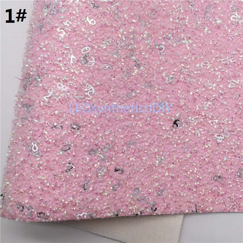1pc 21 x 29cm roze glitterstof, hartjes bedrukt glitterleer, glitterleren vellen voor het maken van strikken leosyntheticodiy 6 s 64