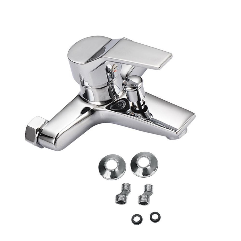 Wall Mounted Bathtub Faucet Waterfall Bath Faucet Brass Chrome Mixer Shower Water and Bath Mixer Cold Finish: Default Title