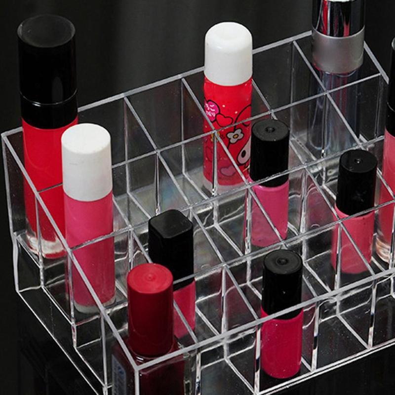 Helder acryl 24 cosmetische organizer make-up case houder display standaard opslag