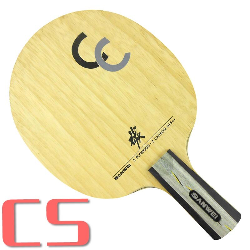 SANWEI CC Table tennis blade 5 wood+2 carbon OFF++ training without box ping pong racket bat paddle tenis de mesa: CS  short handle