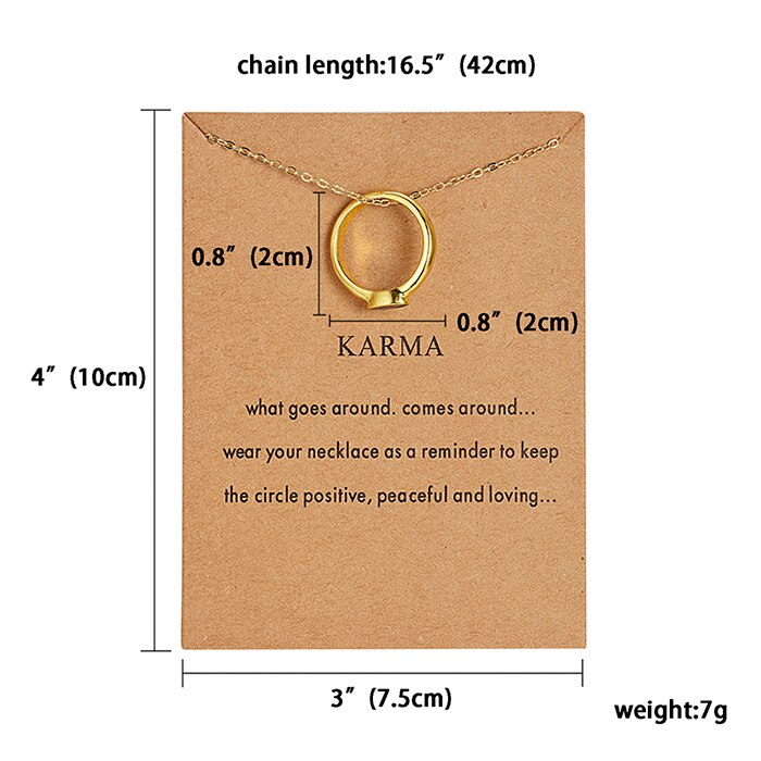 Einfache Schlüsselbein Choker Halsketten Gold Silber Farbe Persönlichkeit ICH LIEBE SIE MEHR Runde Kreis Anhänger Halskette: strength gold