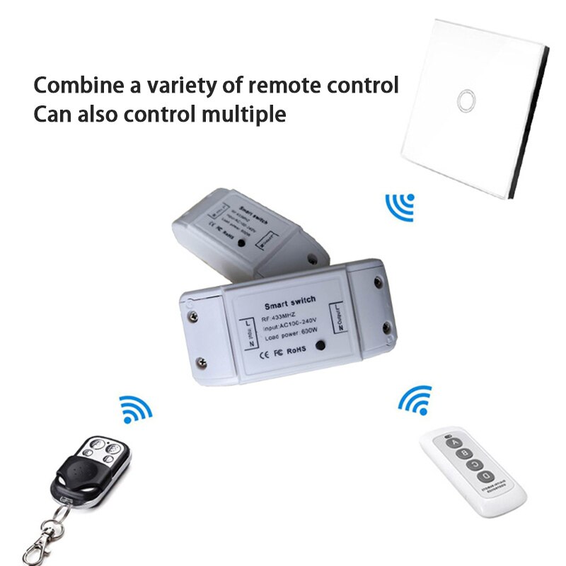 433 RF On-off Device Wireless Receiver Remote Control Switch Smart Home Modification Remote Control Switch With Alexa Google