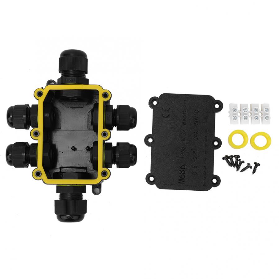 Junction Box 4m Underwater Connection Wiring Box T100 450VAC 24A UL94V-2 IP68 Plastic: Blue