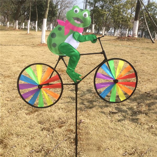 Cute 3D Animal on Bike Windmill Whirligig Garden Lawn Yard Decor Wind Spinner 35ED: 1