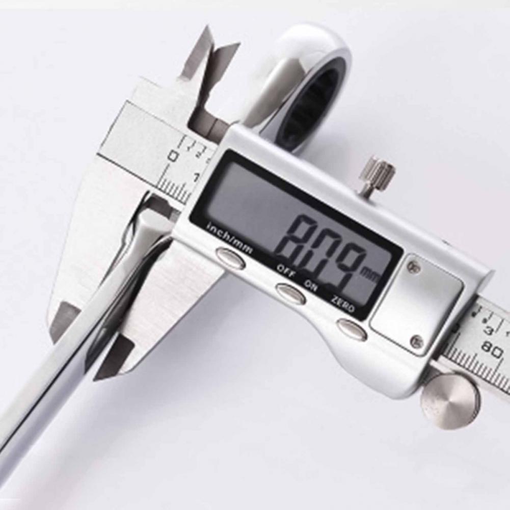 8-19mm Wrench Compact Adjustable Head 180-degree Rotary 72-tooth Ratchet Spanner for Vehicle Maintenance