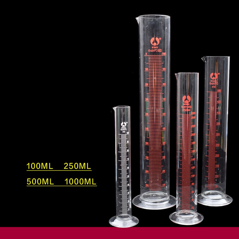 Glas Afgestudeerd Cilinder Rechte Maatbeker 100Ml 250Ml 500Ml 1000Ml Glazen Maatbeker Clear