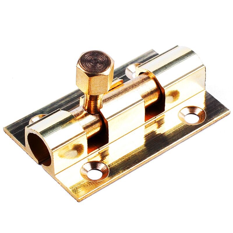 1.5-inch Long Brass Door Latch Sliding Lock Barrel Bolt Gold: Default Title