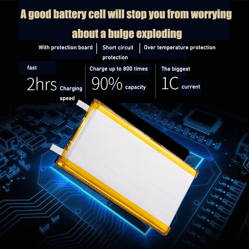 3.7v 5000 mah 6060100 polymer litium lipo uppladdningsbart batteri för gps psp dvd pad färdskrivare power bank högtalarlampa