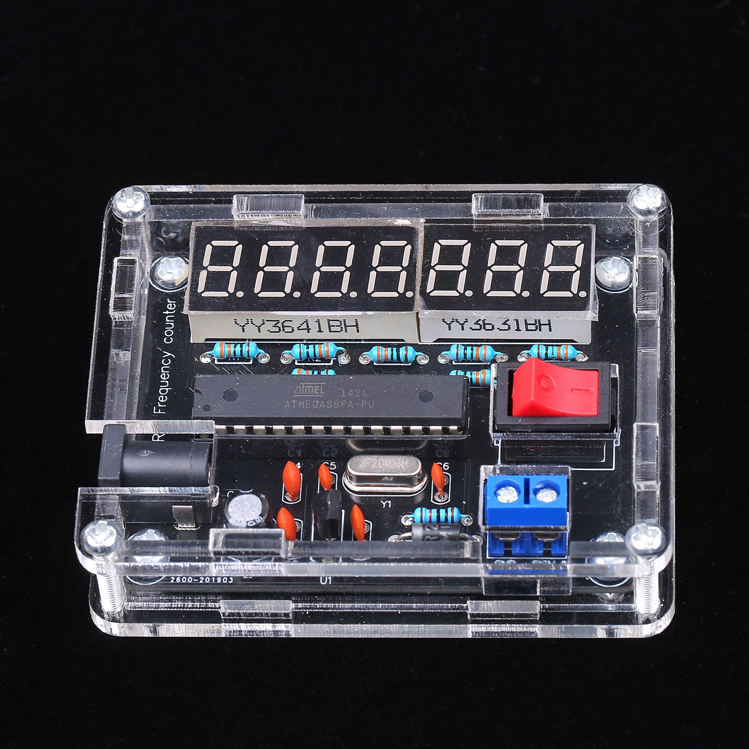 10MHz Frequency Meter DIY Kit Frequency Counter AVR Frequency with Shell Counter Cymometer Frequency Measurement Resolution