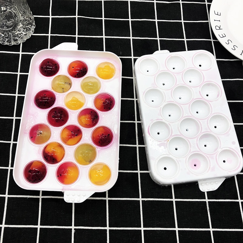 20 /14/18 Grids Stackable Ice Cube Mold Ice Cube Tray For Whiskey Cocktail Ice Ball Cube Maker Safety Plastic Sphere Mould