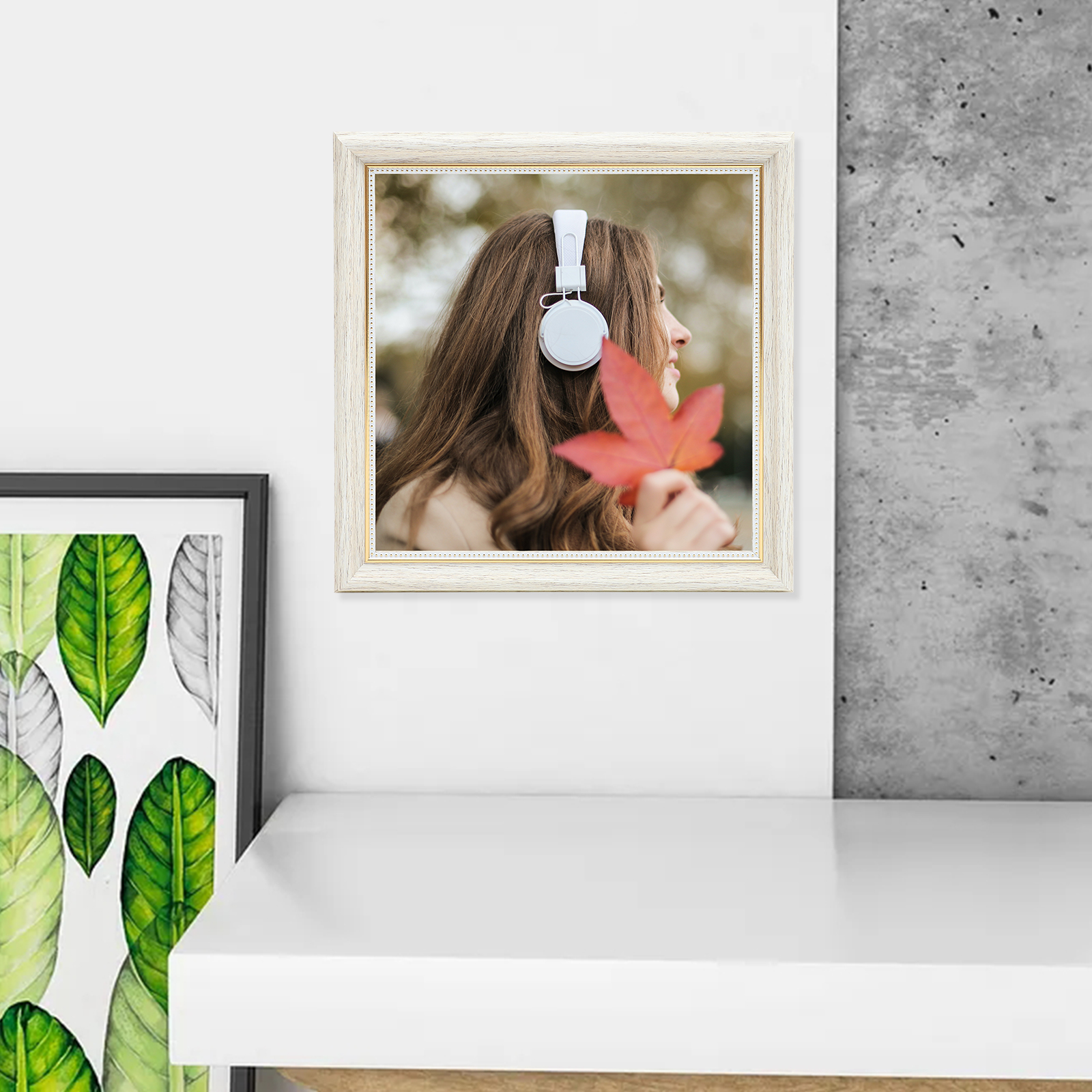 Molduras de decoração flutuantes retrô vintage 30x30cm para pinturas, impressão em tela, moldura flutuante
