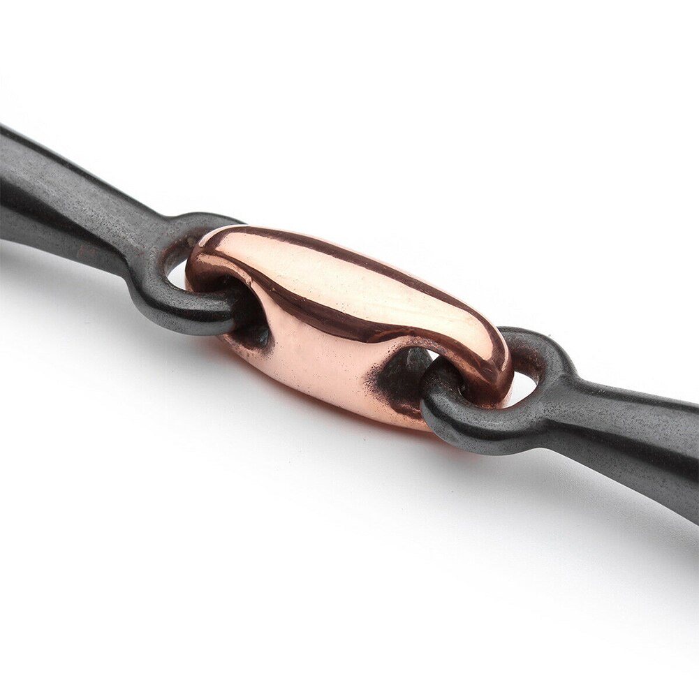 Equipo curvado anillo suelto boca pulido Acero inoxidable Mini rodillo portátil Snaffle Bit entrenamiento caballo