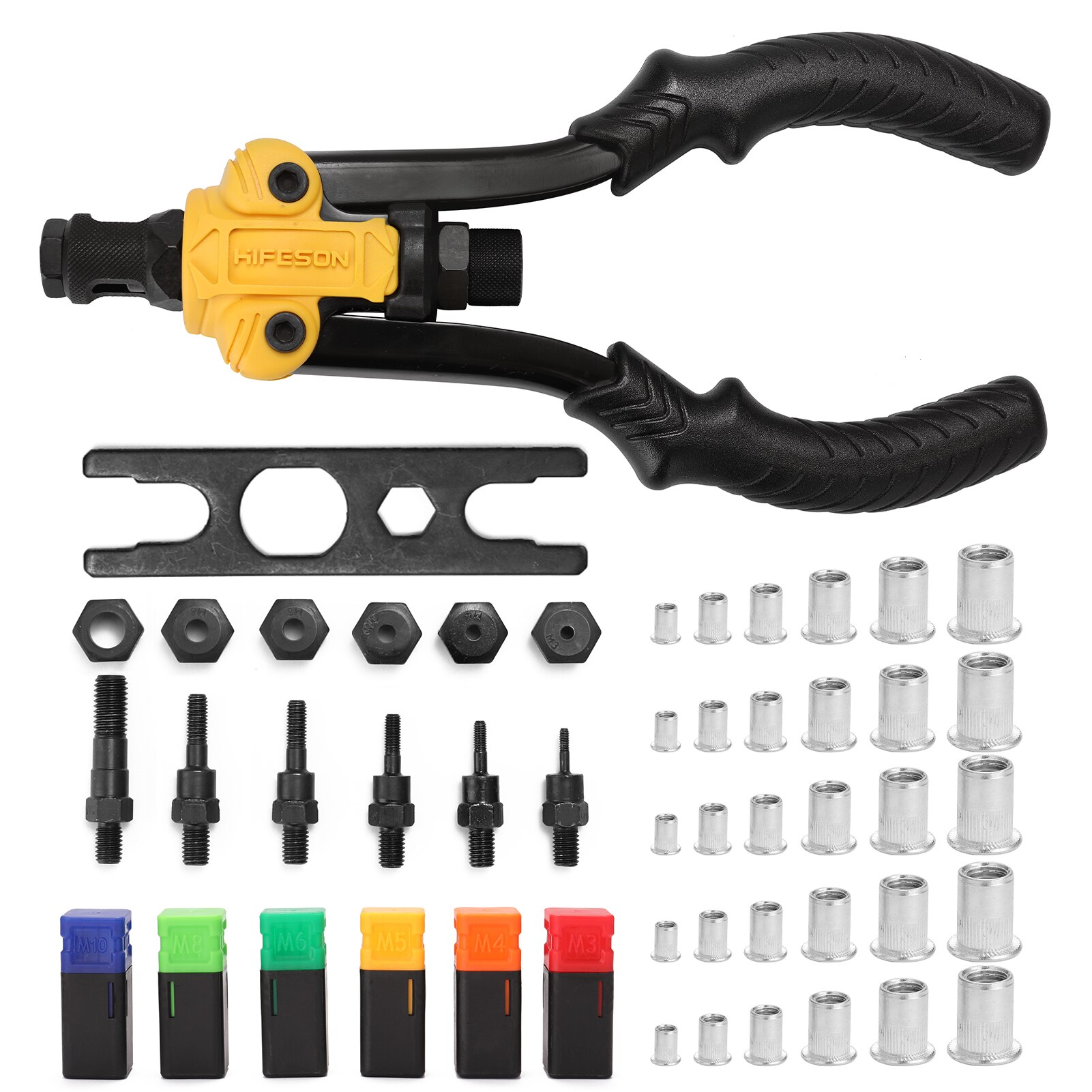 Labor-saving Hand Riveter BT-617 Manual Rivet Machine Riveting Tools with Nut Dies M3-M10