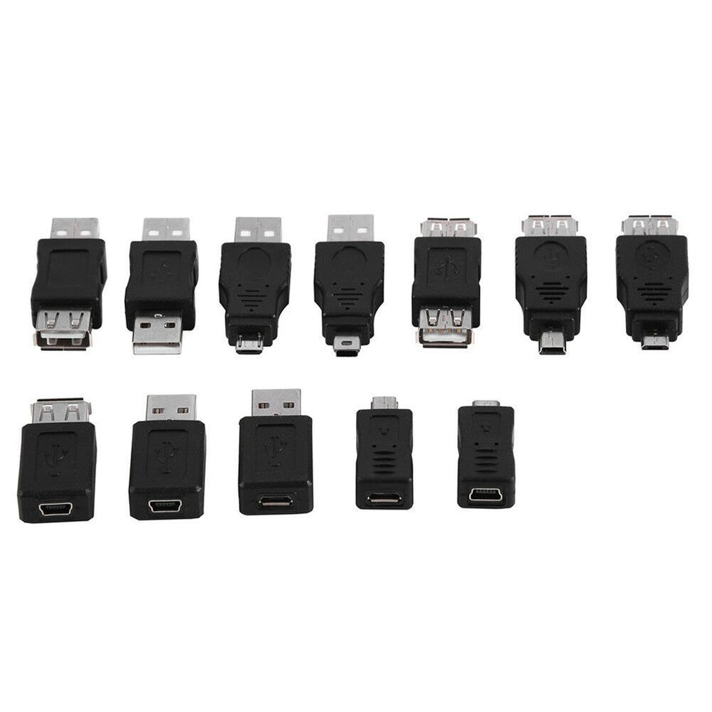 12Pcs Mini USB 3,0 OTG 5pin F/M Ladegerät Adapter Konverter USB Männlichen zu Weiblichen Micro USB Adapter power Bank Kabel