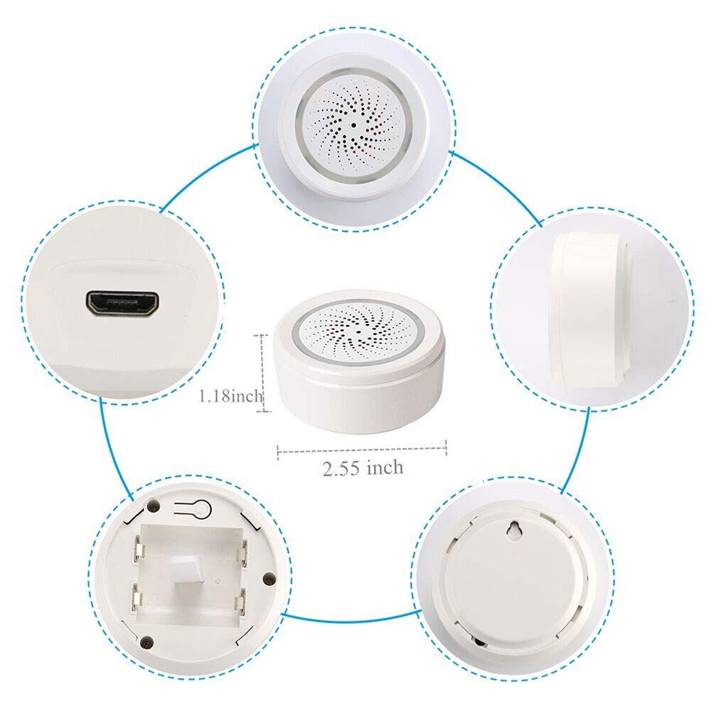 Temperature Hygrometer Humidity Sensor Alarm for Home Greenhouse Basement Garage temperature siren