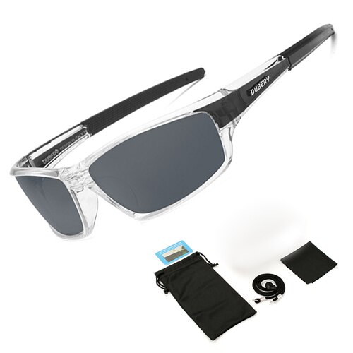 Gepolariseerde Vissen Bril Mannen Vrouwen Rijden Bril Rijden Zonnebril UV400 Outdoor Sport Brillen Vissen Acessories: Black frame with bag
