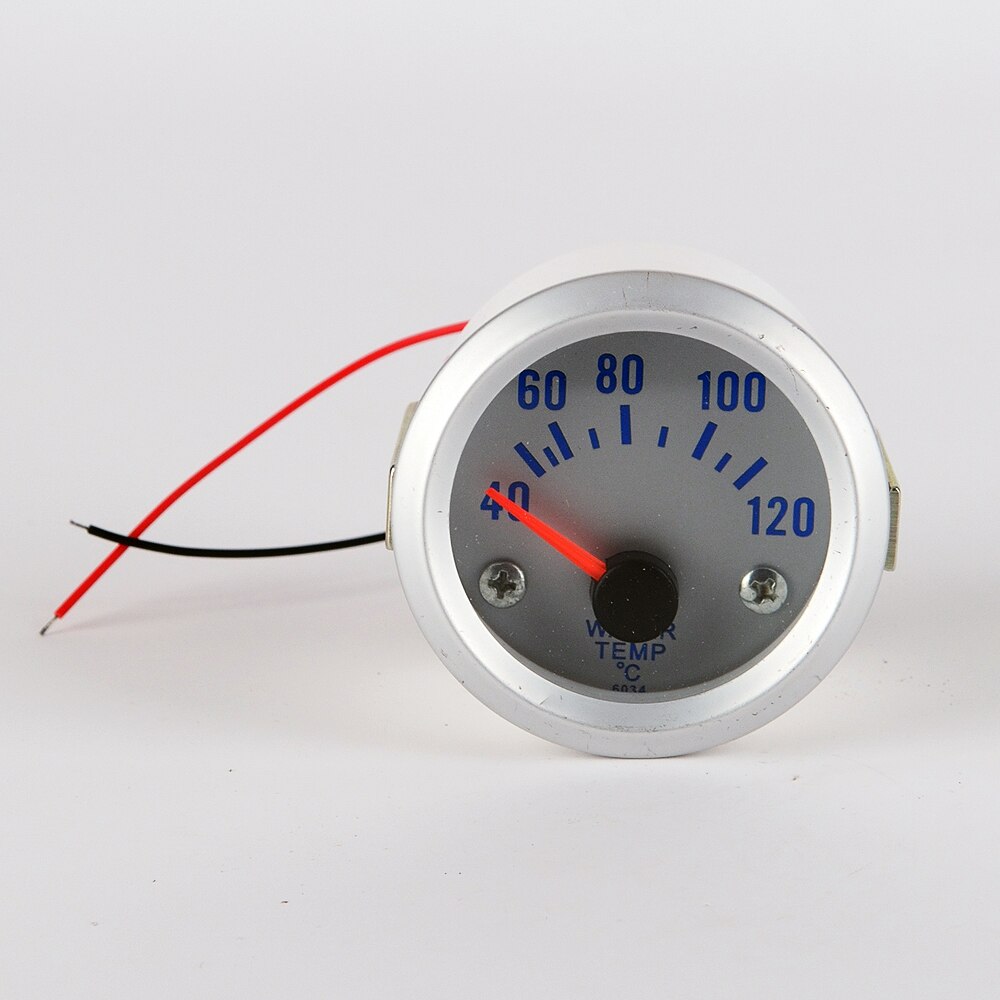 52 Mm Elektrische Water Temp Temperatuurmeter Celsius Pointer Blauwe Led Meter