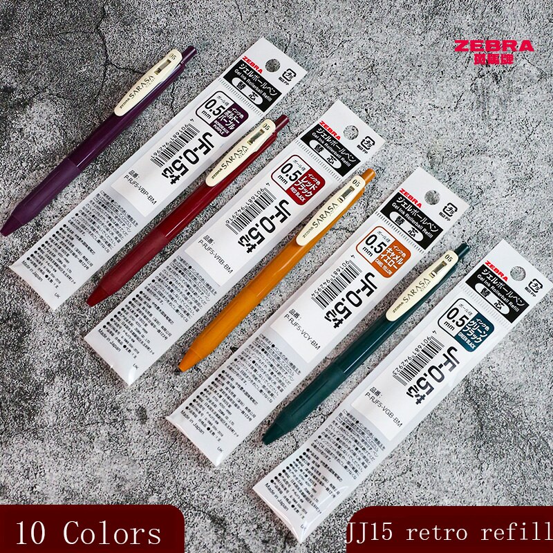 5/10Pcs Zebra Begrenzte Retro Farbe JF-0,5 Gel Refill Geeignet für JJ15 Student Prüfung Multicolor Student liefert
