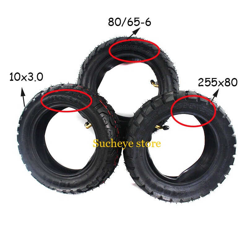 For Speedual Grace 10 Zero 10X Kugoo M4 Pro Tire 10x3 Inch Off-road Inner Outer Tire 255x80 Tire Electric Scooter 80/65-6