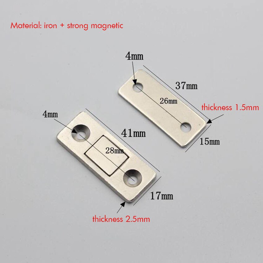 1 Pair Strong Magnetic Door Catch Cabinet Magnet Ultrathin Furniture Latch for Sliding Door Closer Cupboard Closet Catches