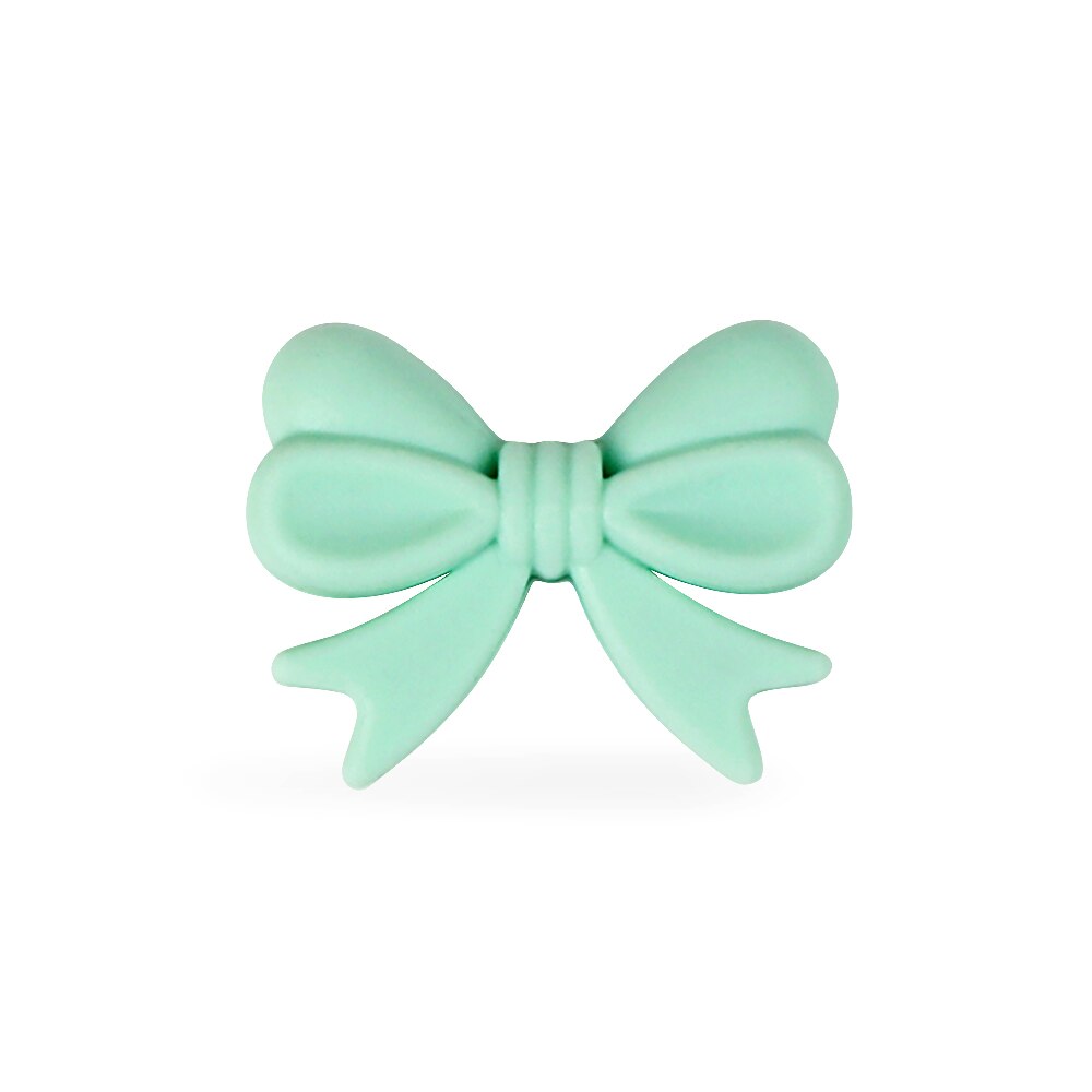 *20 st tecknade silikonpärlor bpa gratis fluga barnmatskvalitet tandningshalsband diy bowknot tuggbar barnbarns tandning: F006