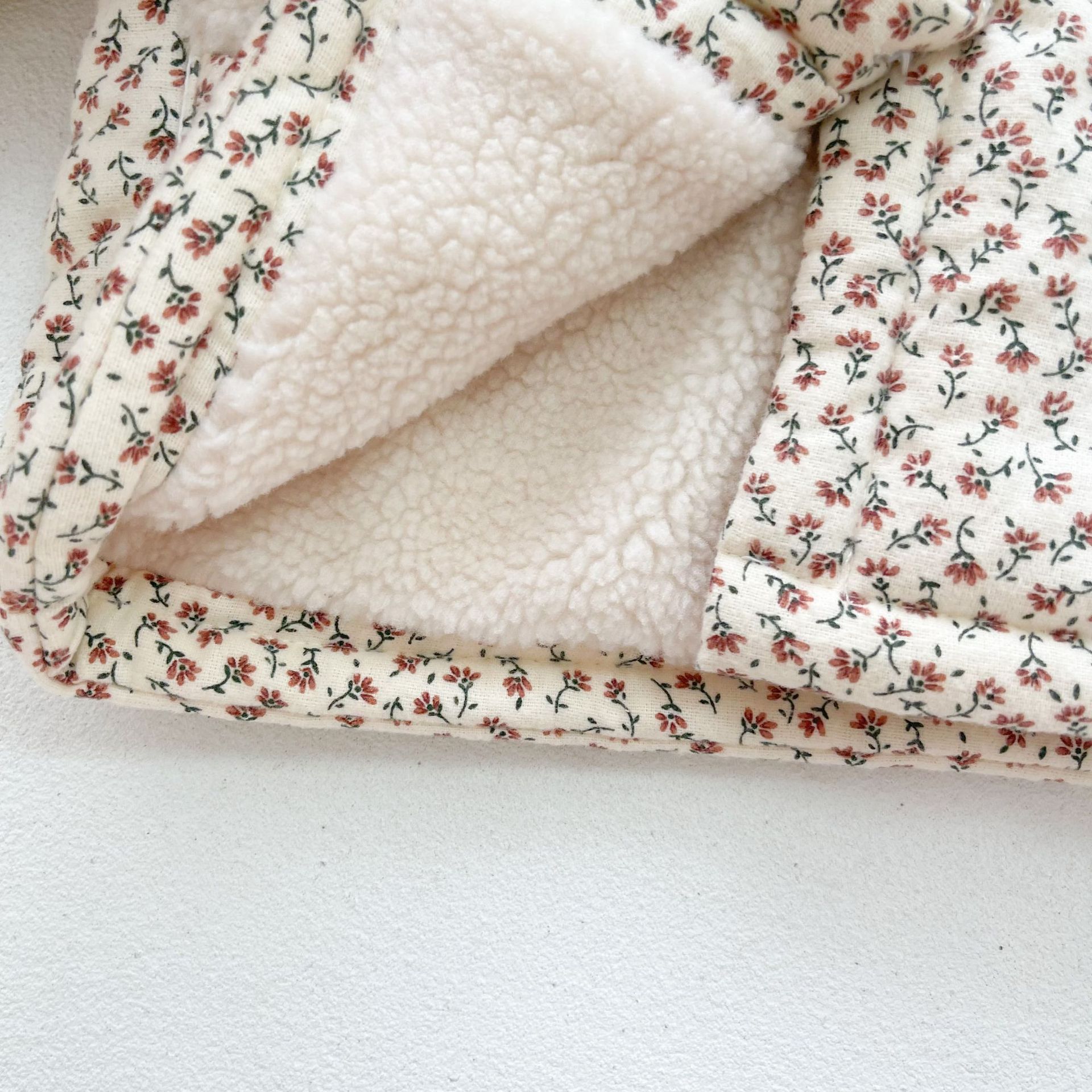 Winter Baby Meisje Warme Jas Leuke Bloemen Kids Fleece Jas Dikker Katoenen Baby Vest Jas Plus Fluwelen Kinderen jas