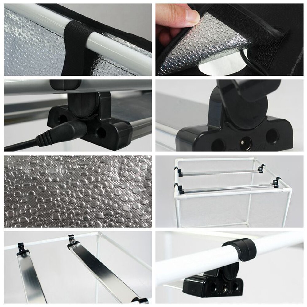 Multifunctional 0.45m LED Light Soft Box Set Portable Photo Lighting Modifier Photography Accessory Softbox with 3 Backdrops