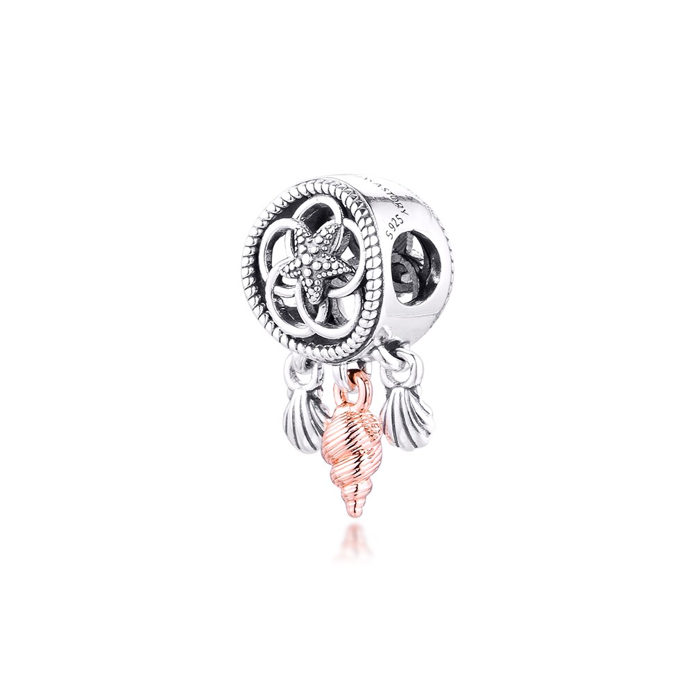 Durchbrochene Muschel Dreamcatcher Charme Silber kralen voor sieraden maken Passt 925 Silber Original Charme Armbänder Für Frau DIY