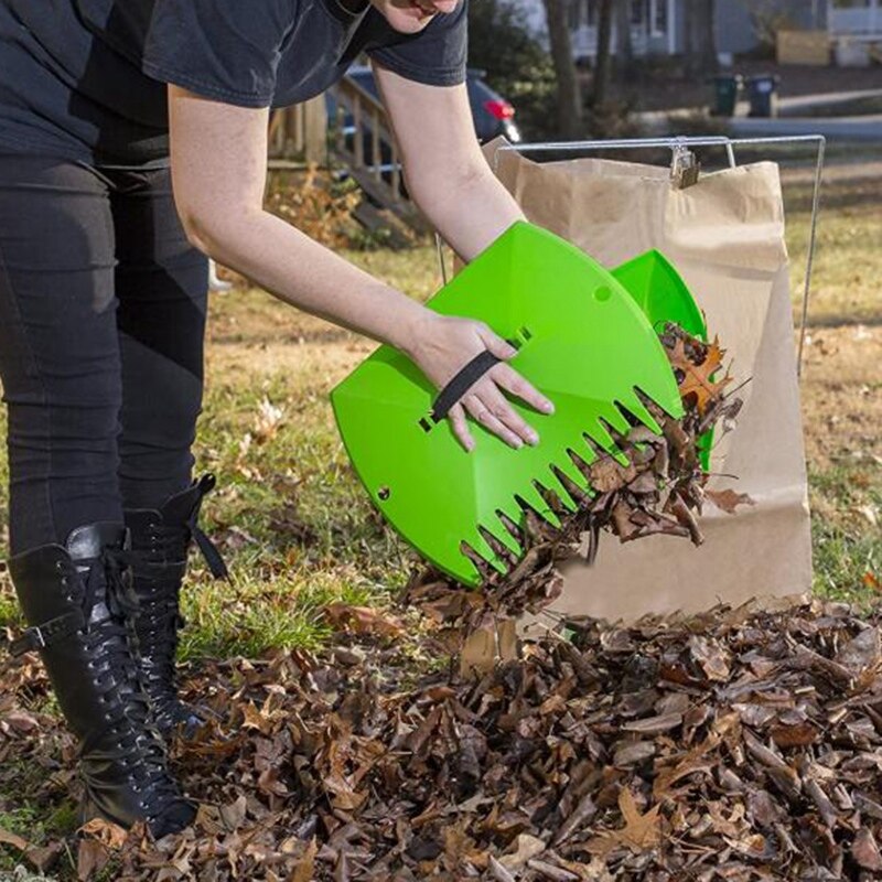 Garden-Yard Leaf Scoops,Plastic Scoop Grass,Hand Leaf Rakes and Leaf Collector for Garden Rubbish Great Tool Set of 2