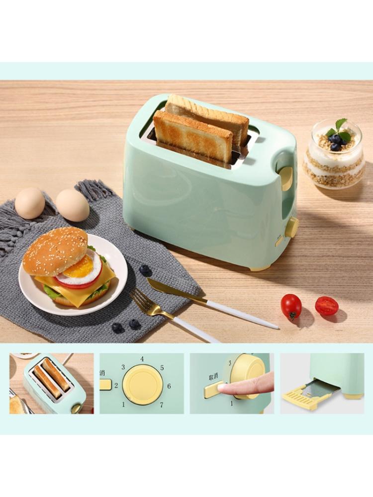 2 Slice Stainless Steel Electric Toaster Household Automatic Bread Baking Machine Toast Sandwich Grill Oven Kitchen Home D0AB